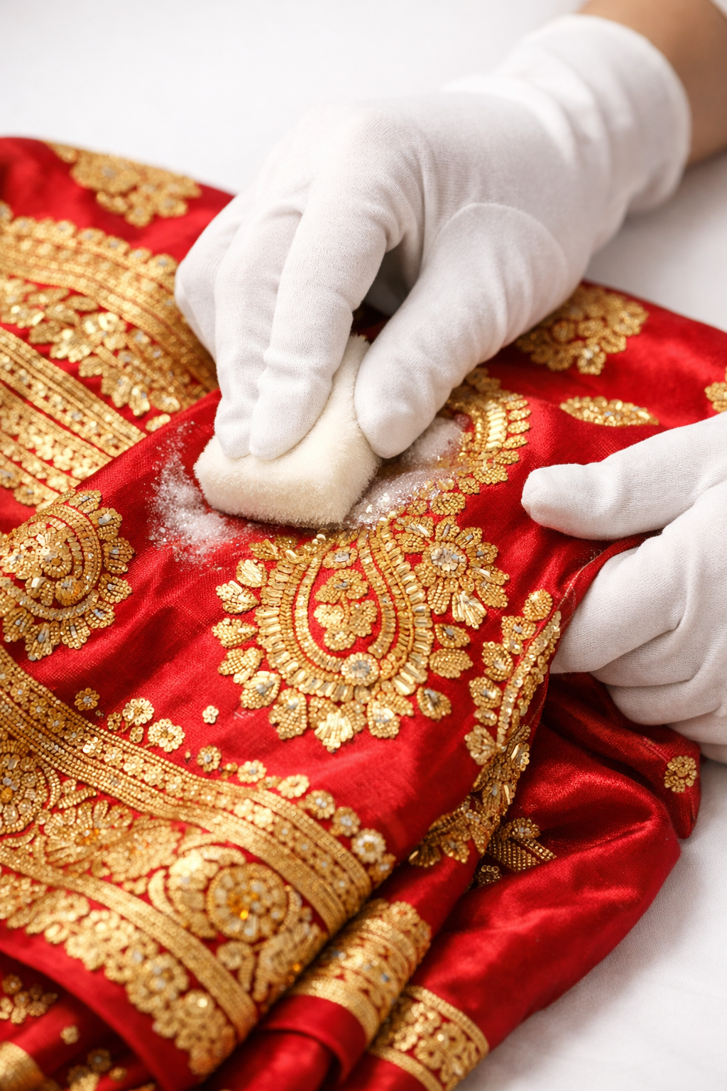 Indian saree fabric care